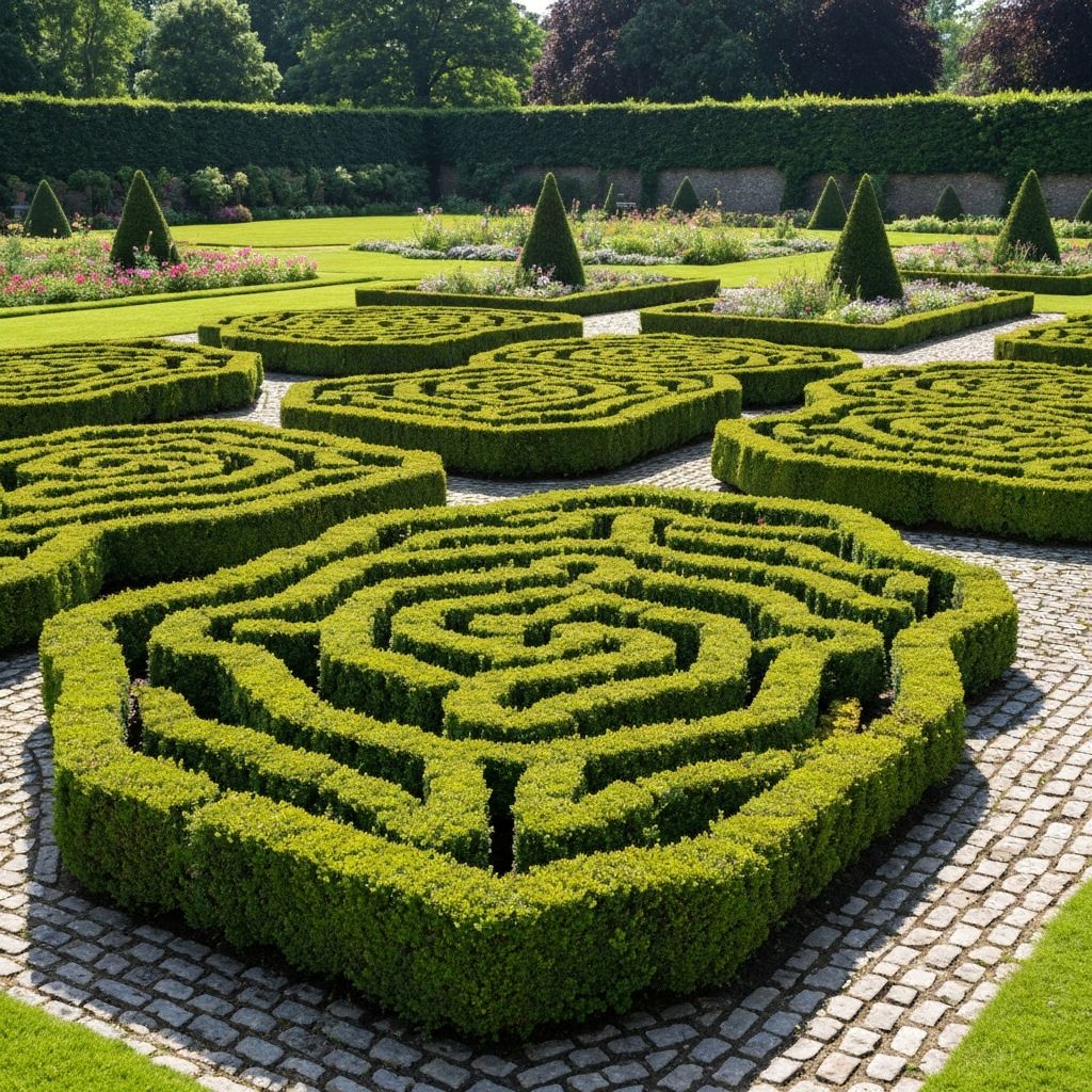 Well-maintained hedge boundary