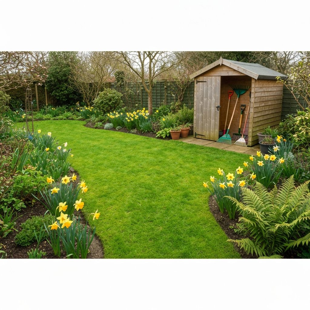 Well-maintained garden space